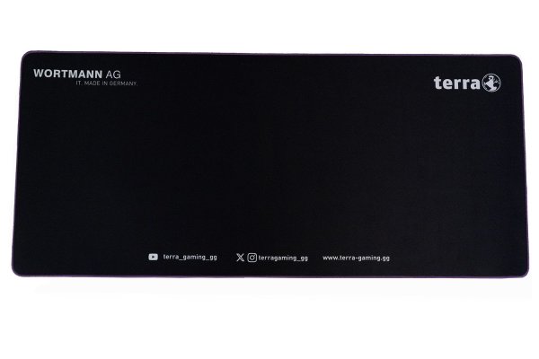 TERRA Mousepad Xxl Neon Gaming Black/Purple Lila Umkettelung, 900 X 400 X 3 Mm